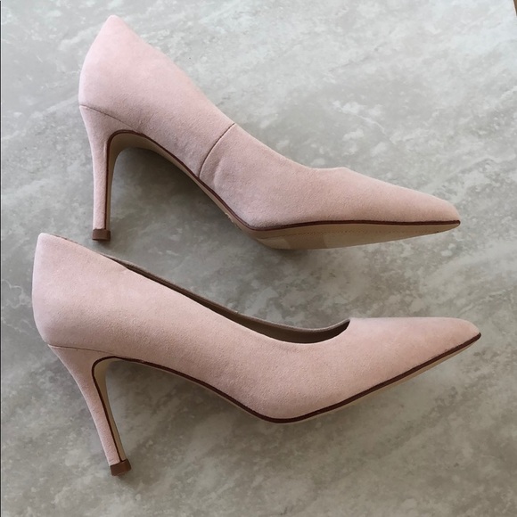 blush pointed toe heels